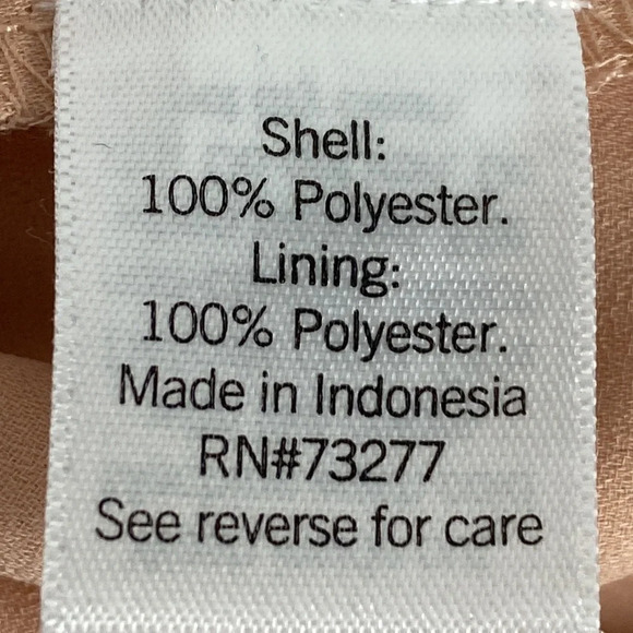 Nine West V-Neck Sleeveless Peach Top W/Metallic Gold Detailing Size XS - Picture 6 of 7